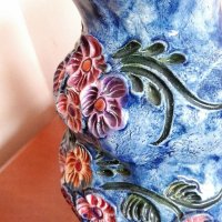 Авторска керамична винтидж ваза, снимка 5 - Антикварни и старинни предмети - 33190227