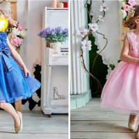 Детска рокля Брокат ново Размер 120 ново 5 налични цвята, снимка 6 - Детски рокли и поли - 32405383