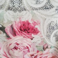 Бутикова пола бледозелено с принт рози, снимка 3 - Поли - 37780072