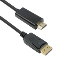 Кабел DeTech DP HDMI M/M, cooper, 1.8м, Черен, снимка 1 - Кабели и адаптери - 43786186