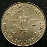 5 франка 1978, Западно Африкански Щати, снимка 1 - Нумизматика и бонистика - 35251907