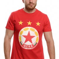 Нова мъжка тениска с дигитален печат на футболния отбор ЦСКА (CSKA) в червен цвят, снимка 3 - Тениски - 37663702