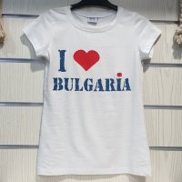 Нова дамска тениска с трансферен печат I LOVE BULGARIA , снимка 5 - Тениски - 28048717