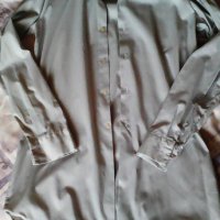 Светло сива класическа риза с дълъг ръкав размер М, снимка 2 - Ризи - 26483384