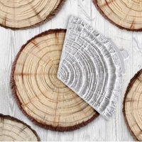Четвърт дъбова кора дъб дънер дърво дървесина текстура силиконов  молд форма фондан , снимка 1 - Форми - 32925225