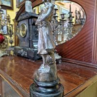 Красива антикварна френска фигура статуетка пластика , снимка 4 - Антикварни и старинни предмети - 39981673