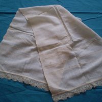 	19 век ръчно тъкана с плетена дантела  кърпа кенар, снимка 1 - Антикварни и старинни предмети - 34981780