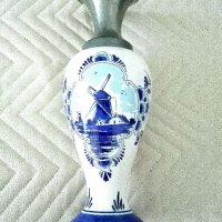 Рядка колекционерска холандска ваза Делфт, снимка 1 - Антикварни и старинни предмети - 32881362