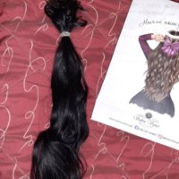 Естествена коса на кичури с кератин 60 см., снимка 3 - Аксесоари за коса - 43886612