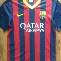 Nike Barcelona Mens SS Home Shirt - страхотна футболна тениска КАТО НОВА, снимка 3 - Тениски - 32635620