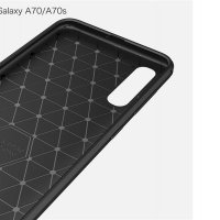 Samsung Galaxy A70 карбон силиконов гръб / кейс, снимка 3 - Калъфи, кейсове - 25705260