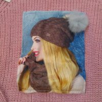Нови! Пуловер с две лица, блондинка, фотограф и фен на Мини Маус , снимка 11 - Блузи с дълъг ръкав и пуловери - 27105843
