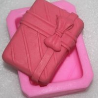 Правоъгълна кутия подарък силиконов молд форма калъп фондан гипс сапун украса декор, снимка 1 - Форми - 27416039