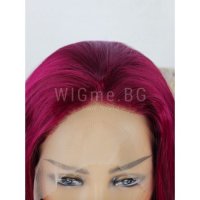 НОВА дълга бургундско червено на вълни перука ЛЕЙС ФРОНТ Емелда!, снимка 6 - Аксесоари за коса - 26095567