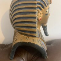 Уникална масивна ръчно рисувана статуетка-Тутанкамон(4кг), снимка 3 - Антикварни и старинни предмети - 39159893