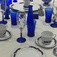 Бутилка за ракия синьо стъкло , снимка 9 - Антикварни и старинни предмети - 44877607