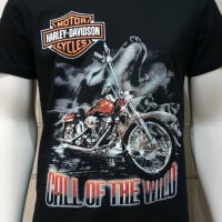 Нова мъжка тениска с дигитален печат HARLEY DAVIDSON, мотори, Call of the Wild, снимка 2 - Тениски - 35622537