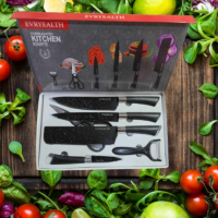 Кухненски Ножове Комплект , снимка 4 - Прибори за хранене, готвене и сервиране - 44849382