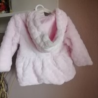 Пухено палтенце за принцеса , снимка 3 - Бебешки якета и елеци - 43035063