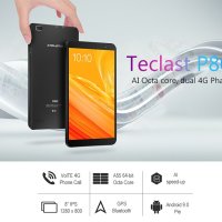 Teclast P80X SC9863A Octa Core 2G RAM 32G ROM 4G LTE 8 Инчов Дисплей Android 9.0 Черен, снимка 4 - Таблети - 44015500