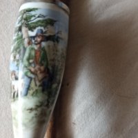 Стара немска порцеланова лула с ловец, снимка 8 - Колекции - 37722150