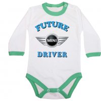 Бебешко боди Mini Cooper Future driver, снимка 5 - Бодита за бебе - 33248540