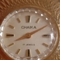 Стар механичен часовник бижу CHAIKA 17 JEWELS с позлатена рамка за КОЛЕКЦИЯ 43087, снимка 2 - Други ценни предмети - 43905587