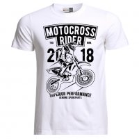 Тениска Моторджийска Мото Мотокрос Ендуро Моторист Мотоциклетизъм Мотор Рокер Moto Motorcycle, снимка 2 - Тениски - 28320140
