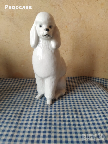стара руска порцеланова фигурка Куче  ЛФЗ, снимка 1