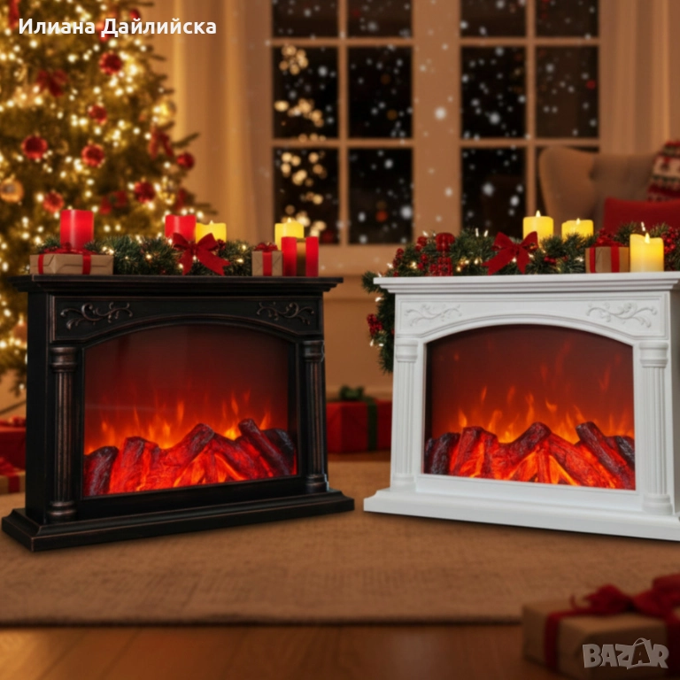 Декоративна коледна камина - уют и празнично настроение във всеки дом!, снимка 1