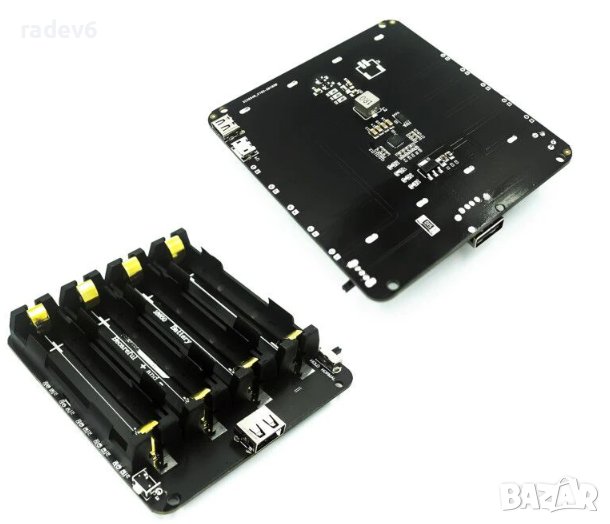 Модул за зареждане на Li-Ion батерии 18650, с 4 гнезда, външна батерия, снимка 1