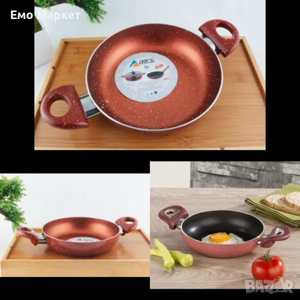 Дълбок тиган с две дръжки от гранит - 26см, снимка 1