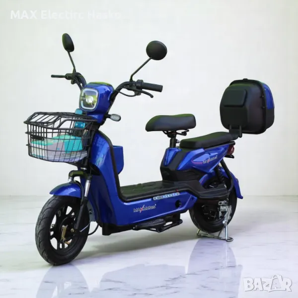Електрически скутер с педали MaxMotors EBZ 14 500W/48V/12Ah - BLUE, снимка 1