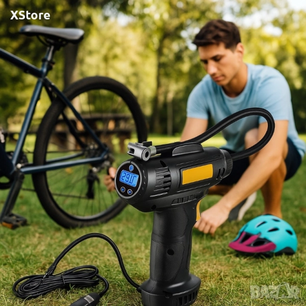 🚗 Безжичен дигитален компресор за автомобил, снимка 1