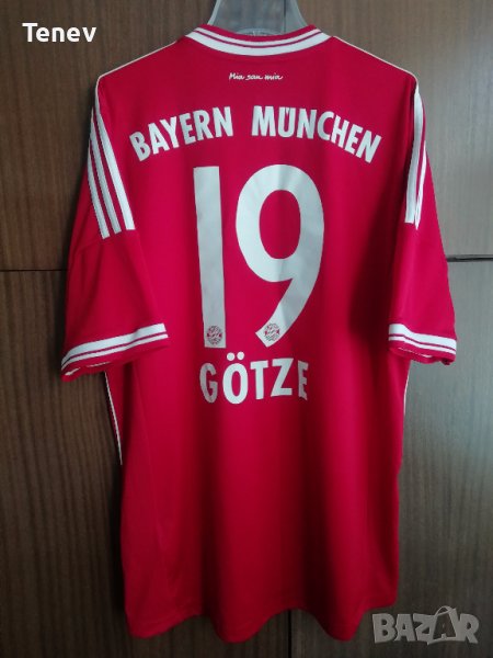 Bayern Munich Mario Gotze Adidas оригинална тениска футболна фланелка 2013/2014 L Байерн Гьотце, снимка 1