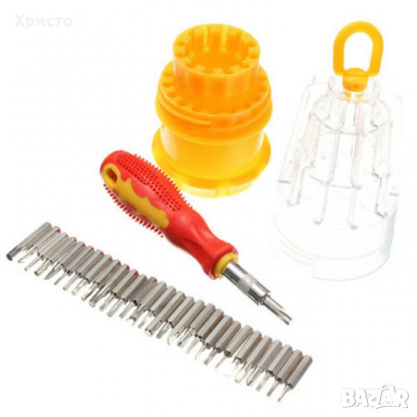 31 части мини отвертка комплект с магнетизъм,инструменти, снимка 1