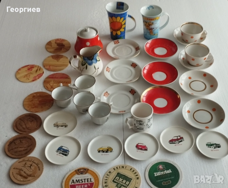 Чаши за чай,кафе, чинии, захарница,каничка,поставки, снимка 1