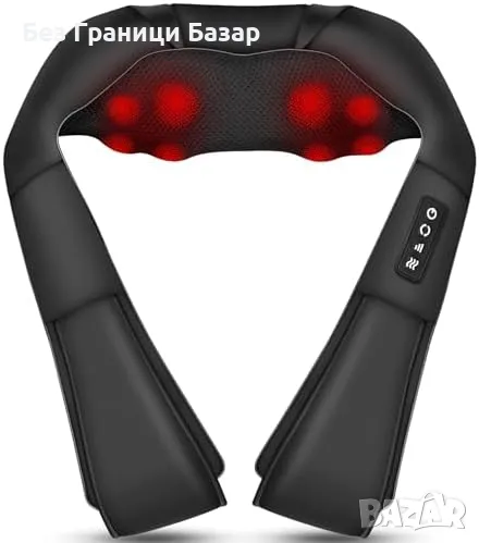 Нов Масажор за врат, рамене и гръб – мощен шиацу масаж с подгряване, снимка 1