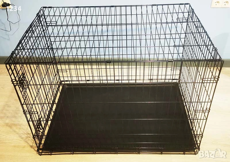голяма метална клетка за куче 108x72x77см за транспорт и стационар, снимка 1