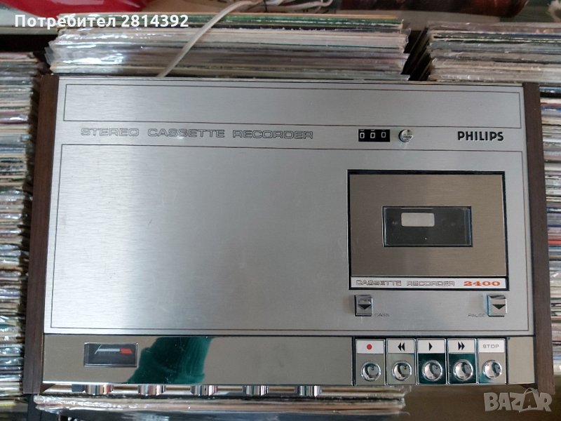 Касетофон касетен дек PHILIPS N2400 с вграден усилвател Много Рядък модел, снимка 1