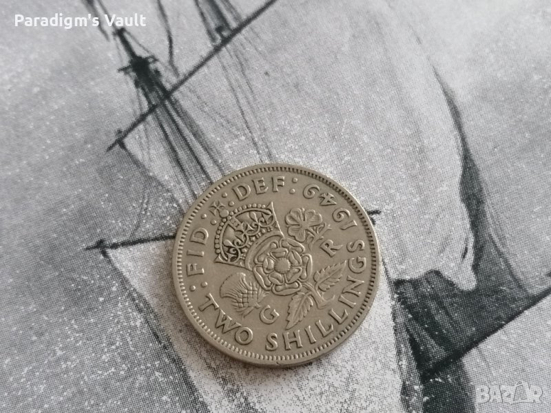 Монета - Великобритания - 2 шилинга | 1949г., снимка 1
