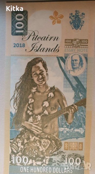 Pitcairn Islands, $100 private issue, 2017, Bounty, Polynesi, снимка 1