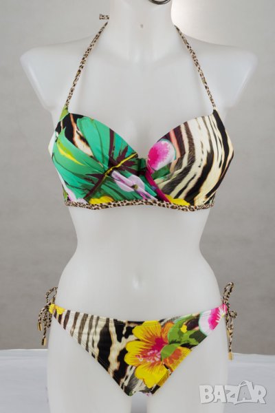 Бански тип бандо в жълти и зелени нюанси She - 40/C, снимка 1