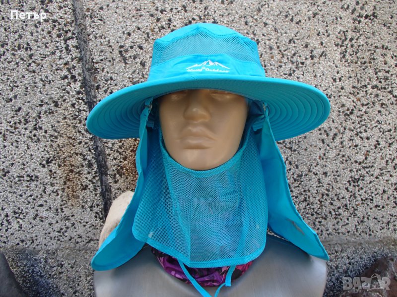 Продавам лека лятна бързосъхнеща шапка с UV защита, покривало за врата и за лицето, снимка 1