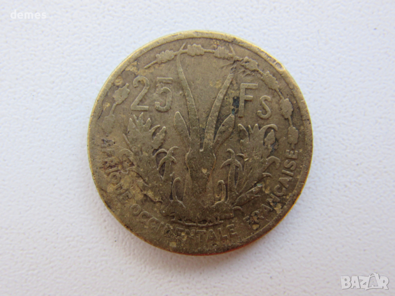 Того - 25 франка - 1956 година, 4D, снимка 1