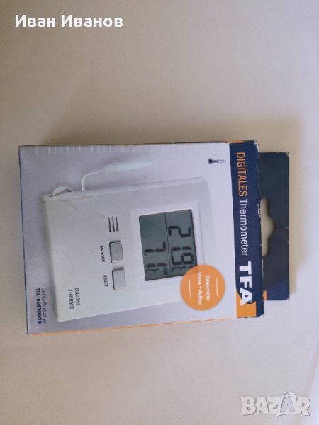 Нов термометър – за външна и вътрешна температура с кабел, снимка 1