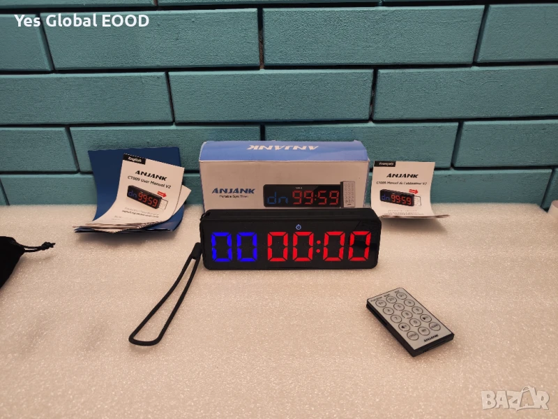 Преносим магнитен фитнес таймер ANJANK с дистанционно GYM Timer, снимка 1