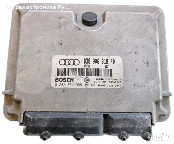 компютър двигател Audi A4 1.9TDI, 0281001966, 0 281 001 966, 038906018FD, 038 906 018 FD, снимка 1