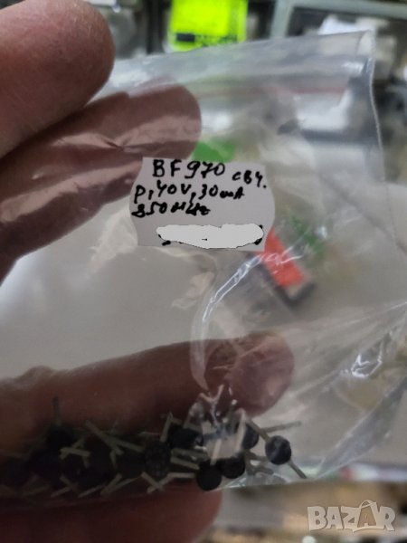 транзистори, Високочестотен транзистор Транзистор - BF970 - PNP, 40 V, 30 mA, 300 mW, 1000 MHz, TO50, снимка 1