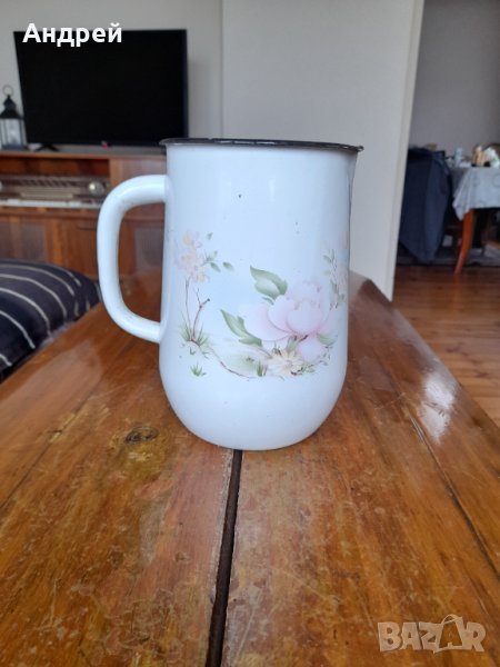 Стара емайлирана кана, снимка 1